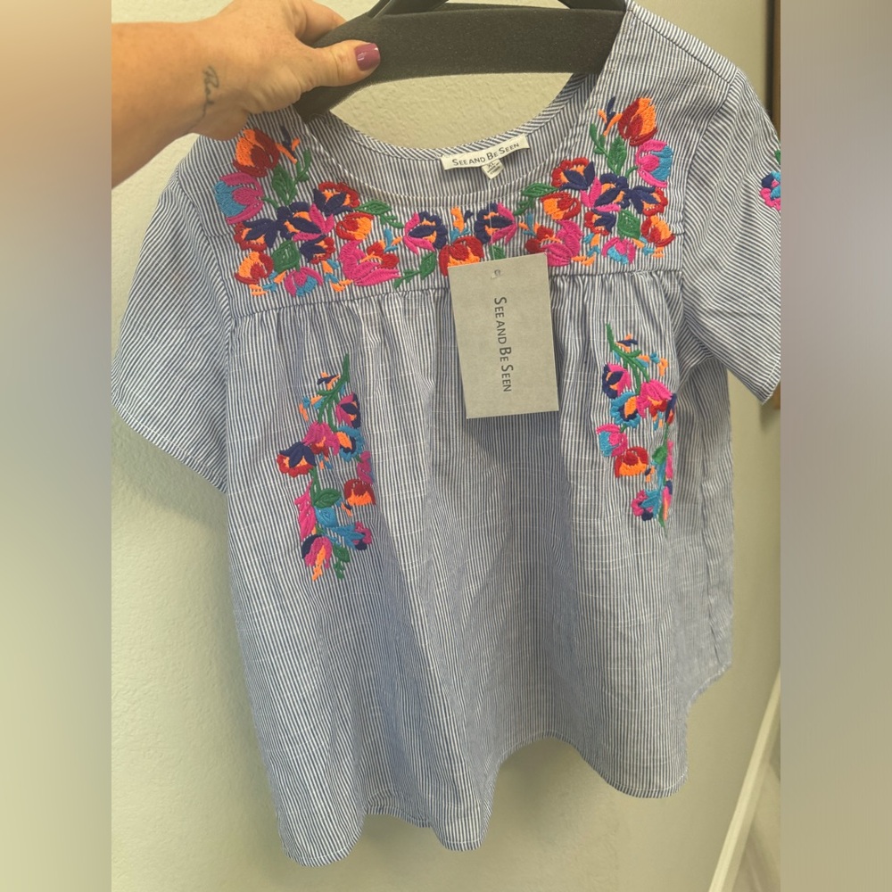Little Girls See and be Seen Floral Tunic